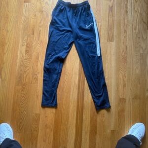 Nike Kids Dark Blue Joggers with White Stripe
